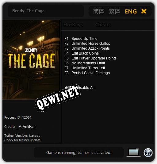 Трейнер для Bendy: The Cage [v1.0.7]