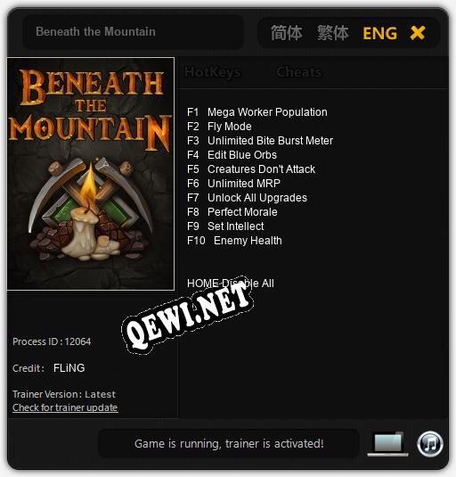 Beneath the Mountain: ТРЕЙНЕР И ЧИТЫ (V1.0.45)