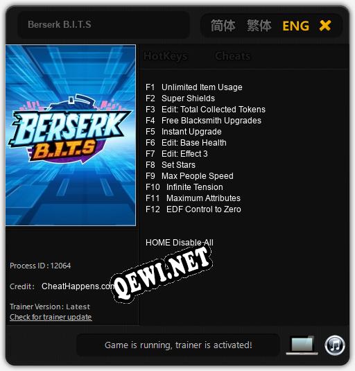 Berserk B.I.T.S: Трейнер +12 [v1.5]