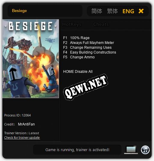 Besiege: Трейнер +5 [v1.5]