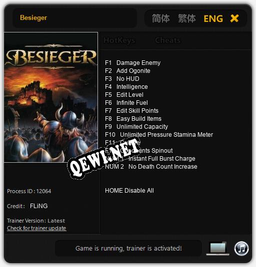 Besieger: ТРЕЙНЕР И ЧИТЫ (V1.0.77)