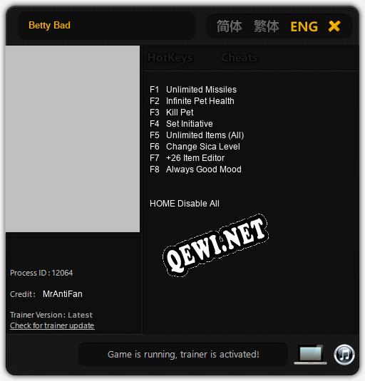 Трейнер для Betty Bad [v1.0.7]