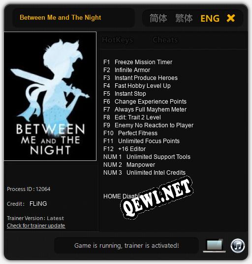 Between Me and The Night: ТРЕЙНЕР И ЧИТЫ (V1.0.57)