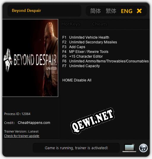 Beyond Despair: Читы, Трейнер +7 [CheatHappens.com]