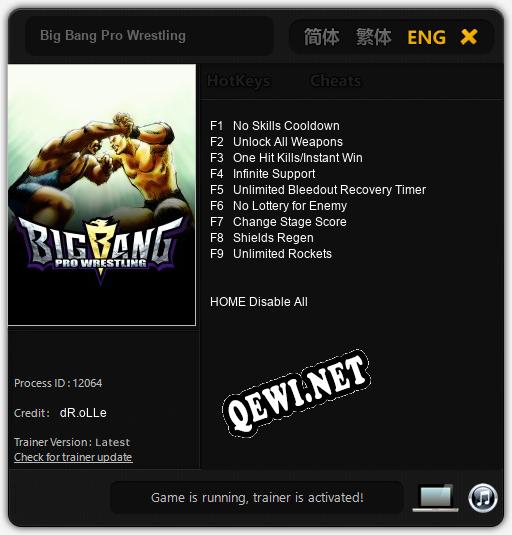 Трейнер для Big Bang Pro Wrestling [v1.0.8]