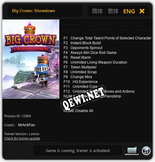 Big Crown: Showdown: Трейнер +13 [v1.2]