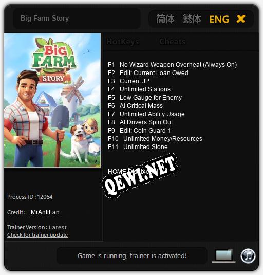 Big Farm Story: Трейнер +11 [v1.3]