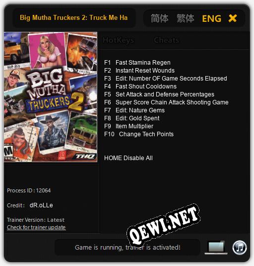 Big Mutha Truckers 2: Truck Me Harder!: Читы, Трейнер +10 [dR.oLLe]