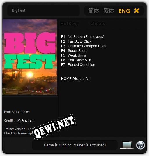 BigFest: Читы, Трейнер +7 [MrAntiFan]