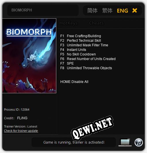 Трейнер для BIOMORPH [v1.0.9]