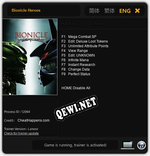 Bionicle Heroes: ТРЕЙНЕР И ЧИТЫ (V1.0.37)