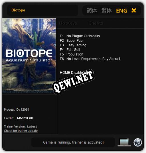 Biotope: ТРЕЙНЕР И ЧИТЫ (V1.0.76)