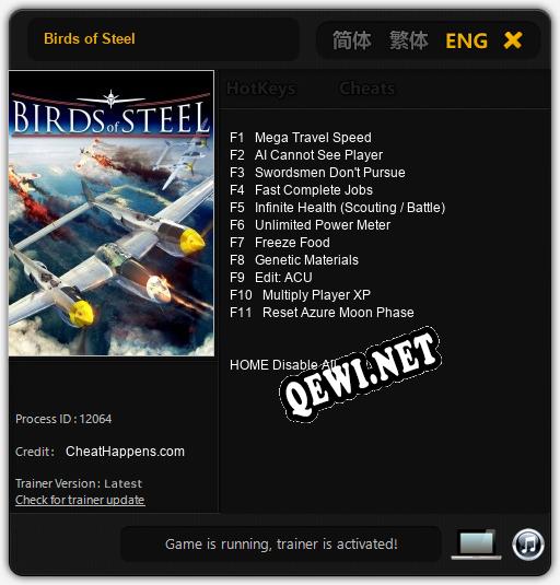 Birds of Steel: Трейнер +11 [v1.6]