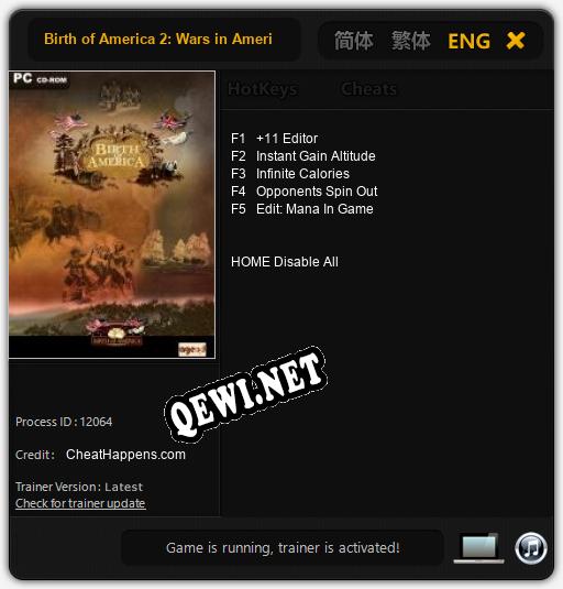 Трейнер для Birth of America 2: Wars in America 1750-1815 [v1.0.3]