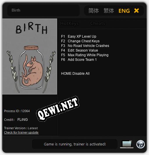 Birth: Трейнер +6 [v1.5]