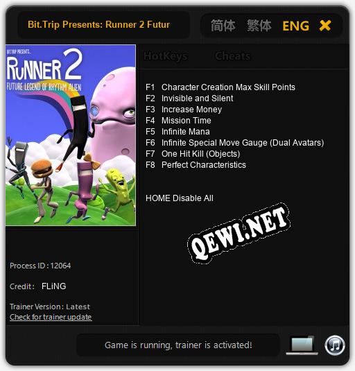 Bit.Trip Presents: Runner 2 Future Legend of Rhythm Alien: ТРЕЙНЕР И ЧИТЫ (V1.0.33)