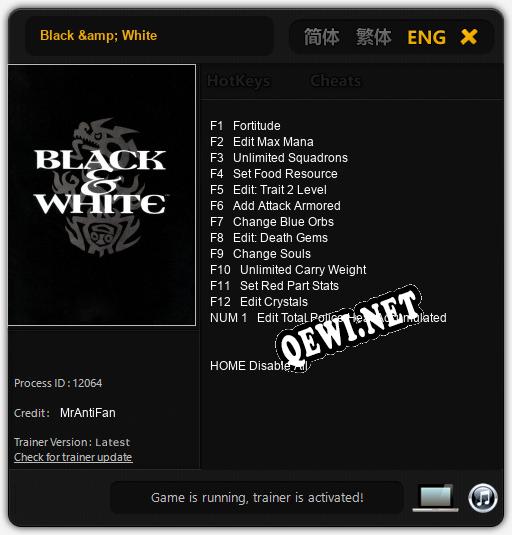 Black & White: Читы, Трейнер +13 [MrAntiFan]