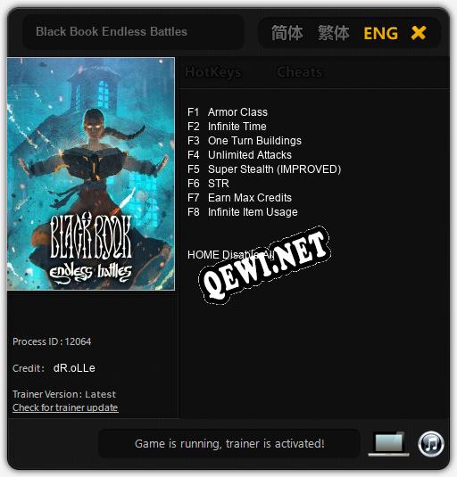 Black Book Endless Battles: Трейнер +8 [v1.8]