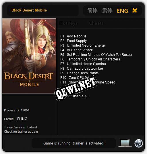 Black Desert Mobile: Трейнер +11 [v1.8]