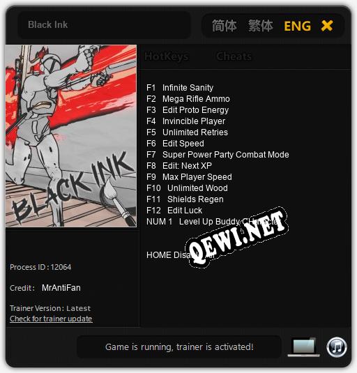 Black Ink: Трейнер +13 [v1.1]