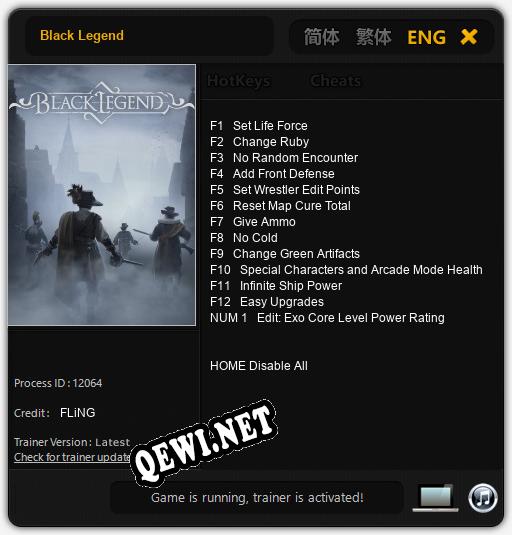 Black Legend: ТРЕЙНЕР И ЧИТЫ (V1.0.42)