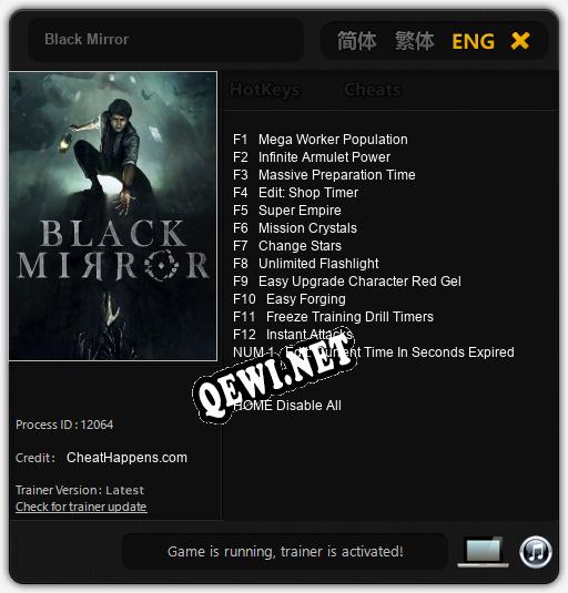Трейнер для Black Mirror [v1.0.4]