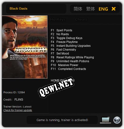 Black Oasis: Трейнер +11 [v1.2]