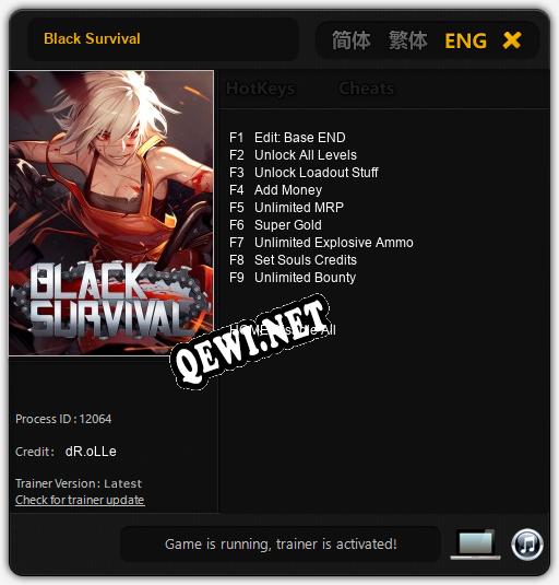 Трейнер для Black Survival [v1.0.2]