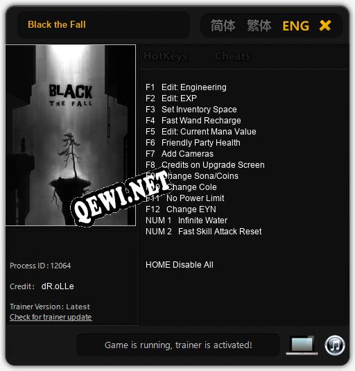 Black the Fall: ТРЕЙНЕР И ЧИТЫ (V1.0.85)