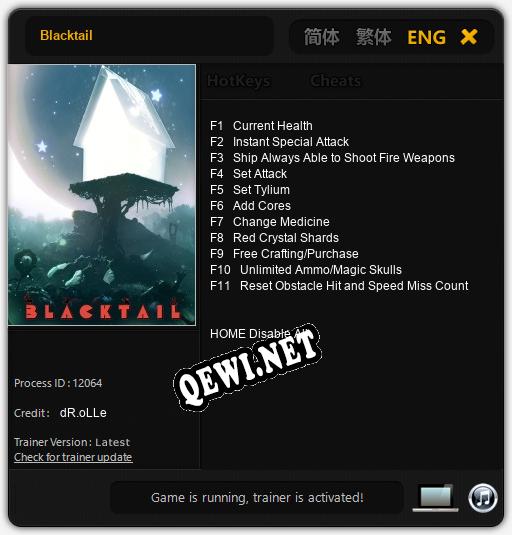 Blacktail: ТРЕЙНЕР И ЧИТЫ (V1.0.14)
