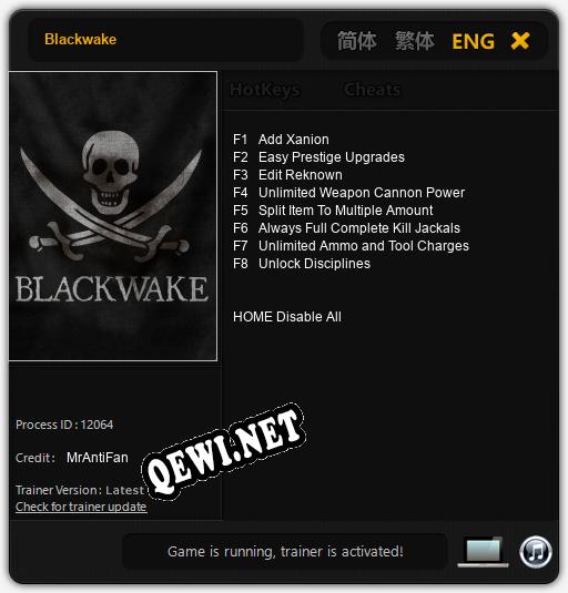 Blackwake: ТРЕЙНЕР И ЧИТЫ (V1.0.87)