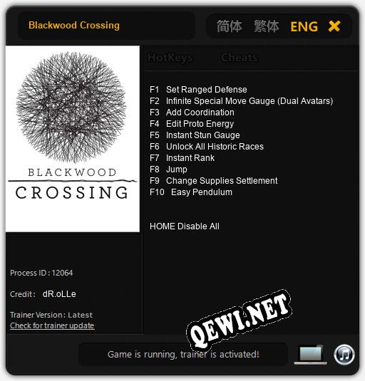 Blackwood Crossing: ТРЕЙНЕР И ЧИТЫ (V1.0.96)
