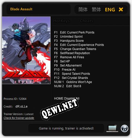 Blade Assault: ТРЕЙНЕР И ЧИТЫ (V1.0.98)