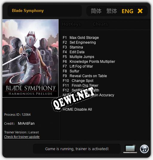 Blade Symphony: Трейнер +13 [v1.7]