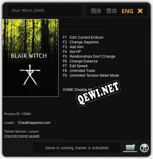 Blair Witch (2000): Трейнер +9 [v1.6]