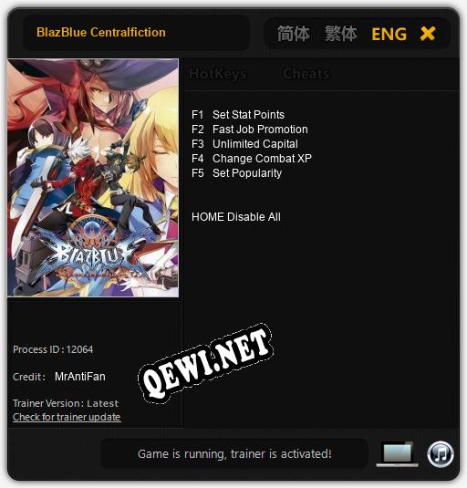 Трейнер для BlazBlue Centralfiction [v1.0.2]