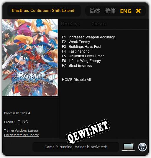 BlazBlue: Continuum Shift Extend: Читы, Трейнер +7 [FLiNG]