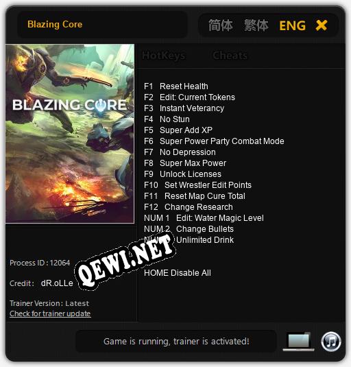 Blazing Core: Трейнер +15 [v1.1]