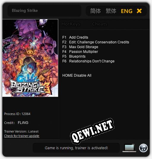 Blazing Strike: ТРЕЙНЕР И ЧИТЫ (V1.0.83)