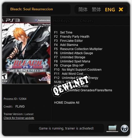 Bleach: Soul Resurreccion: Трейнер +15 [v1.2]