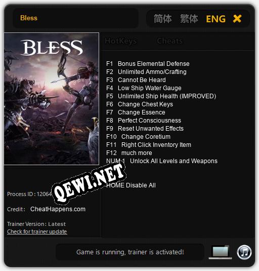Bless: ТРЕЙНЕР И ЧИТЫ (V1.0.87)