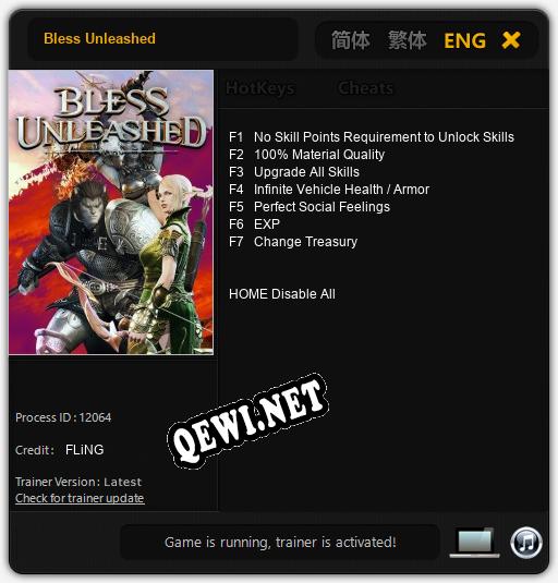 Bless Unleashed: ТРЕЙНЕР И ЧИТЫ (V1.0.90)