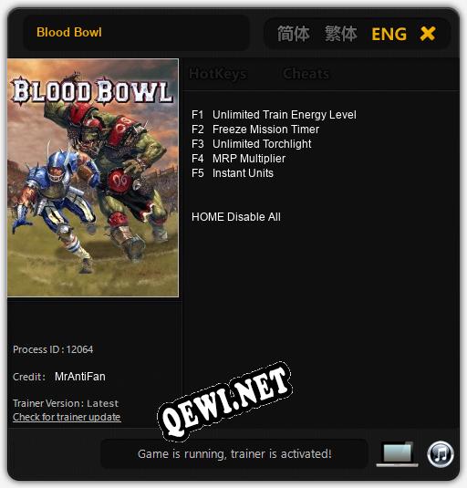 Blood Bowl: Читы, Трейнер +5 [MrAntiFan]