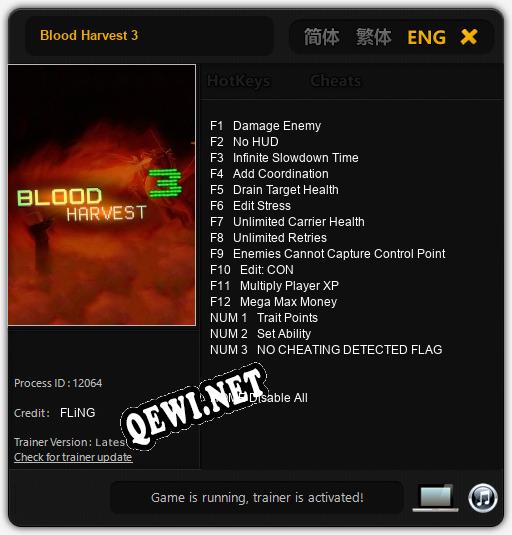 Blood Harvest 3: Трейнер +15 [v1.2]