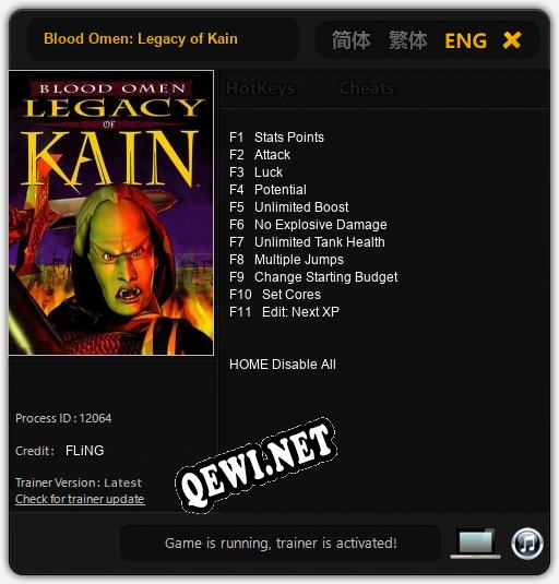 Blood Omen: Legacy of Kain: Читы, Трейнер +11 [FLiNG]