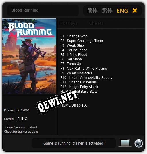 Blood Running: Трейнер +13 [v1.6]