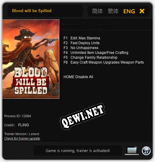 Blood will be Spilled: Читы, Трейнер +6 [FLiNG]