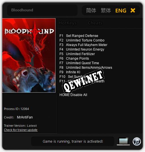 Bloodhound: Читы, Трейнер +11 [MrAntiFan]