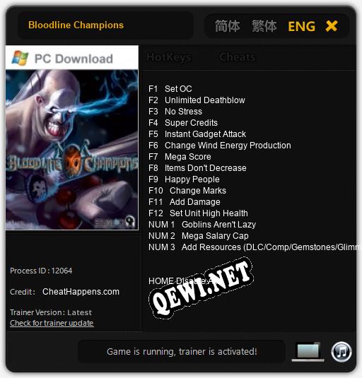 Bloodline Champions: Читы, Трейнер +15 [CheatHappens.com]