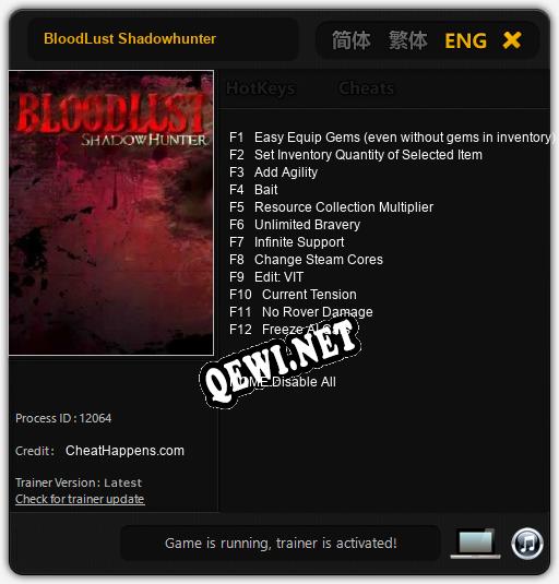 BloodLust Shadowhunter: ТРЕЙНЕР И ЧИТЫ (V1.0.73)